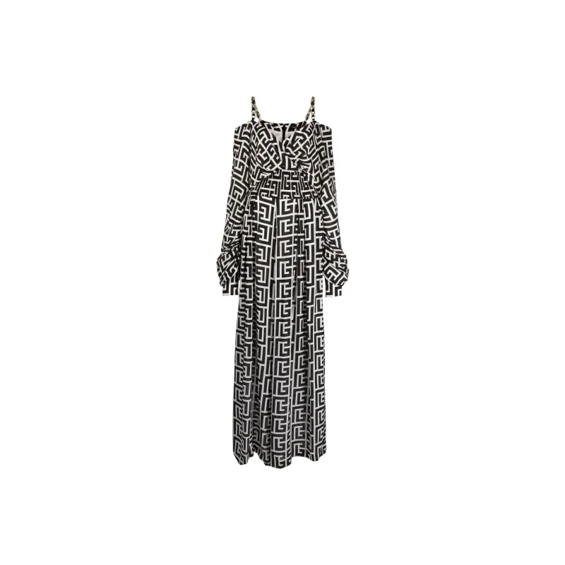 BALMAIN Long Sleeved Dress Women's Black-0