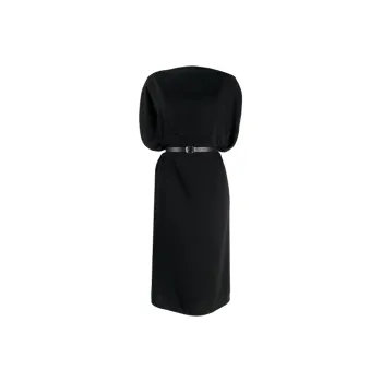 MM6 Maison Margiela Belted Draped Midi Dress