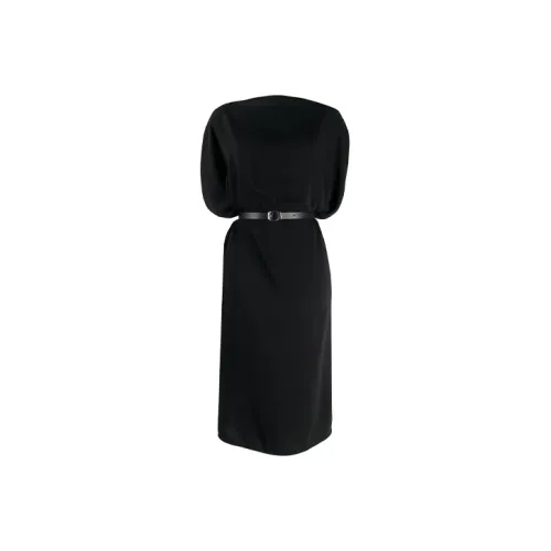 MM6 Maison Margiela Belted Draped Midi Dress