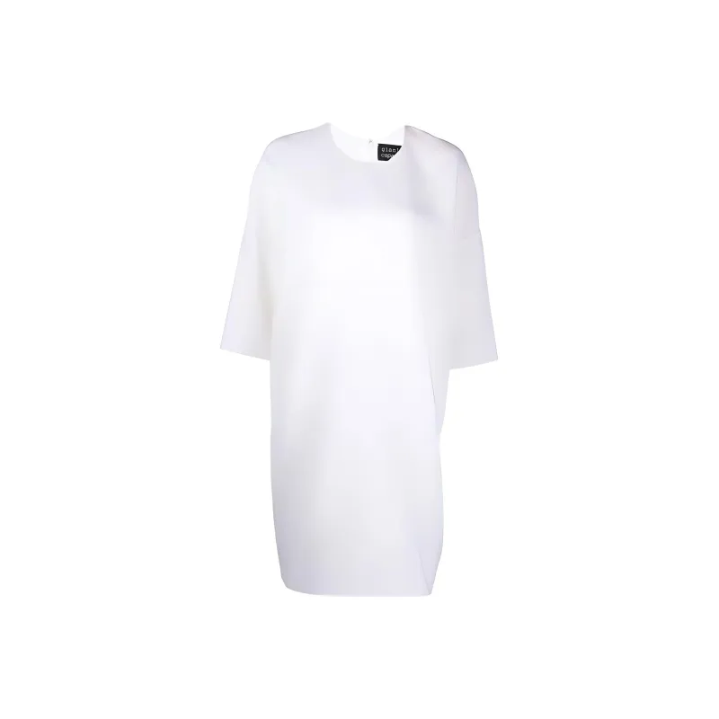 Gianluca Capannolo Anne Three quarter Sleeve Wool Dress-0