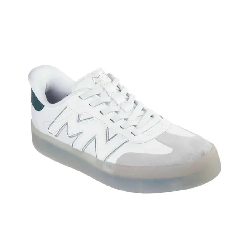 Skechers MARK NASON Coverage Abrasion Resistant Low Top Skateboard Shoes Women's White Green-2