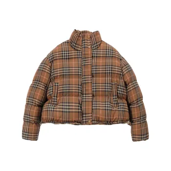 AFGGD Puffer Jacket Women's Plaid