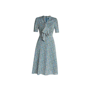 ROEYSHOUSE SS22 Short Sleeved Dress Women's Blue