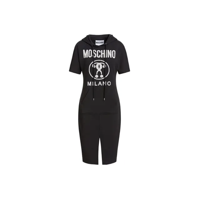 MOSCHINO Short Sleeved Dresses Women's Black-0