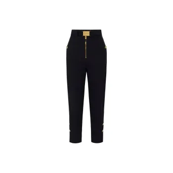 Elisabetta Franchi Technical Voile Belted Trousers