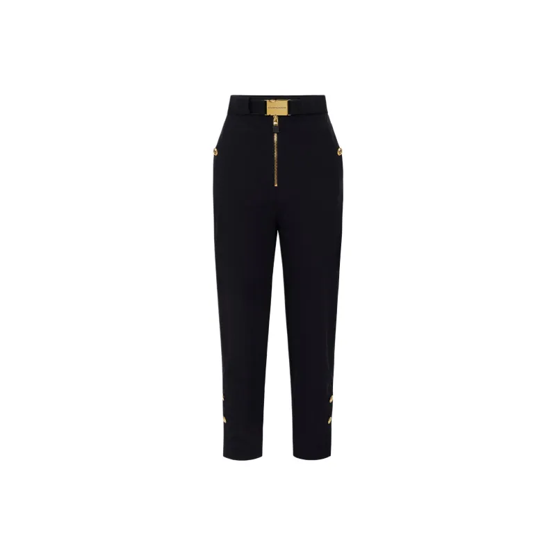 Elisabetta Franchi Technical Voile Belted Trousers-0