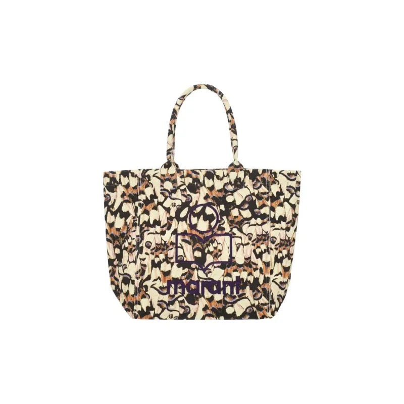 ISABEL MARANT Cotton Tote Bag, Shopping Bag, Handbag Women's Brown & Beige-0