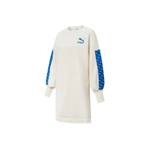 PUMA Long Sleeved Dresses Women's Ecru