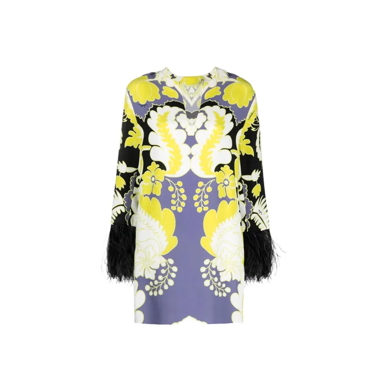 Valentino Long-Sleeved Dresses Women's Yellow-0