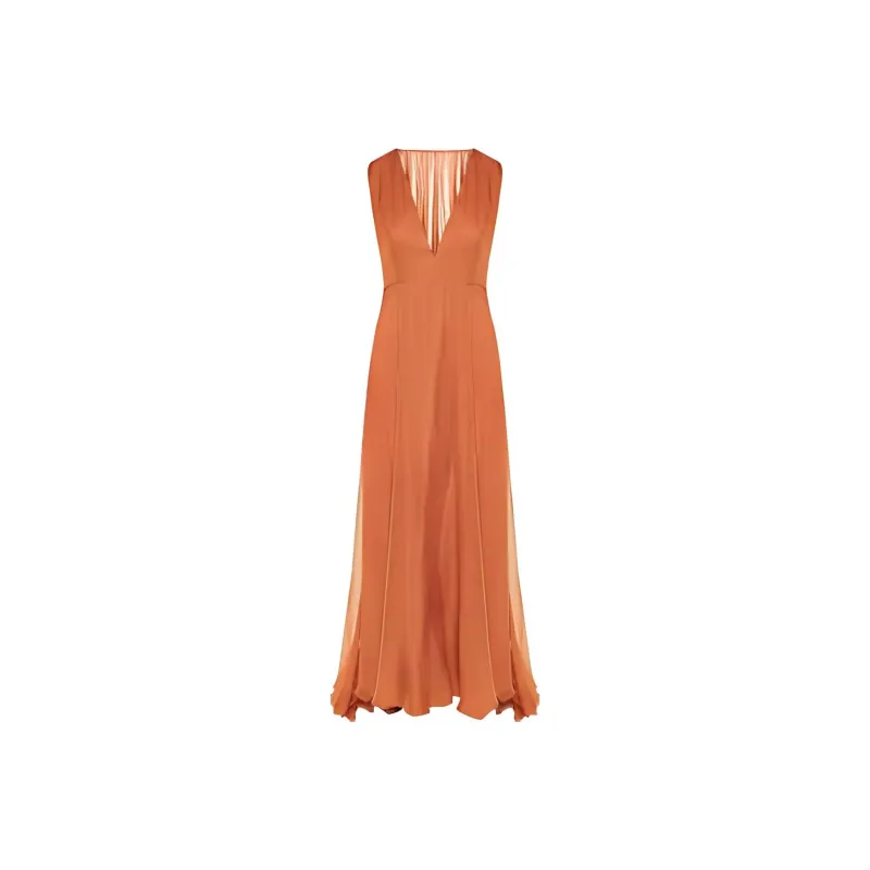 Valentino Sleeveless Dresses Women's Orange-0