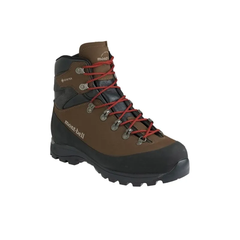 MONTBELL Waterproof And Breathable High Top Hiking Shoes Men's Brown-1