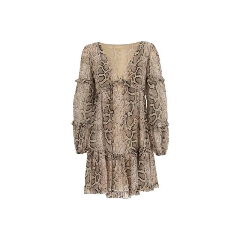MICHAEL KORS Long Sleeved Dresses Women's Brown-0