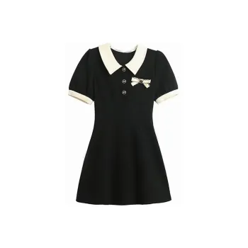 ETSE Short Sleeved Dresses Women's Black