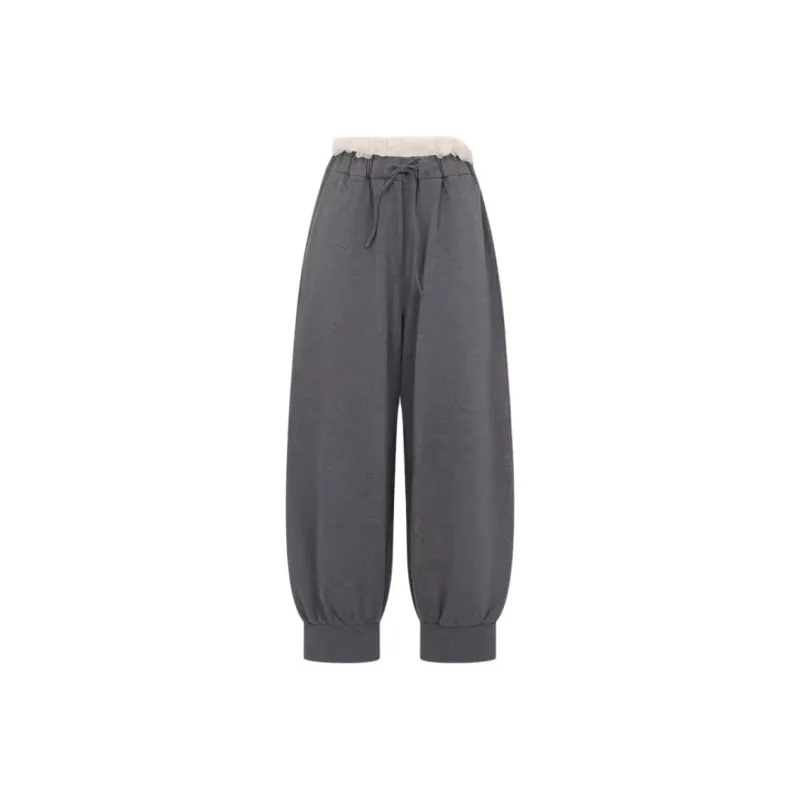 SIMONE ROCHA Exposed Frilly Brief Joggers 'Charcoal'-0