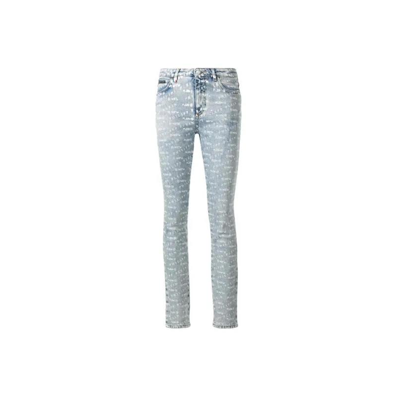 PHILIPP PLEIN Logo Print Skinny Jeans-0