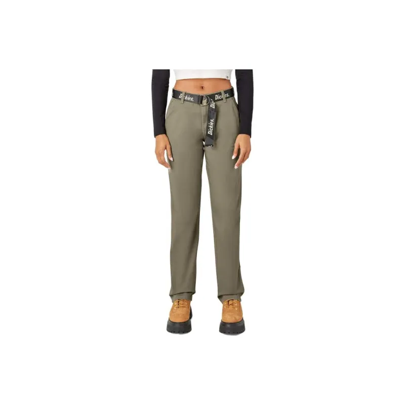 Dickies Relaxed Fit Carpenter Pants Cargo Pants Women's Green-0
