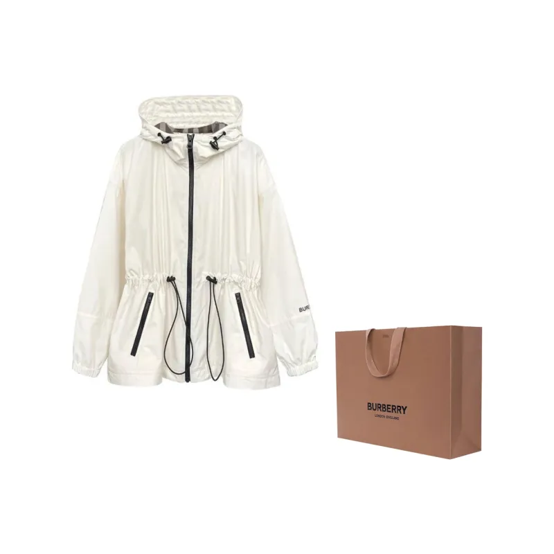 Burberry Jackets & Coats Women's White-5