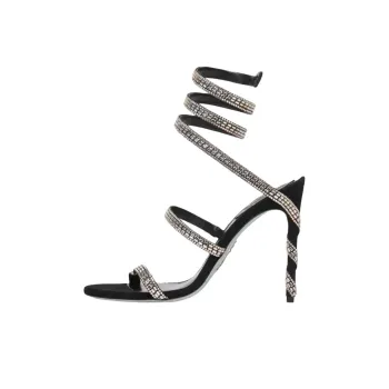 RENE CAOVILLA Margot One Strap Sandals 11cm Women's Black