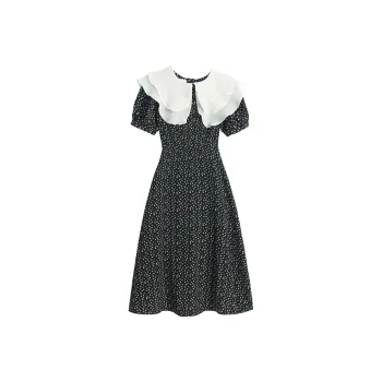 EIDOLON GRAIN Short Sleeved Dress Women's Black