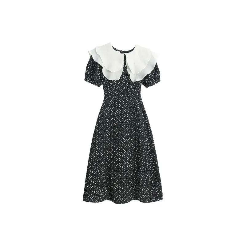EIDOLON GRAIN Short Sleeved Dress Women's Black-0