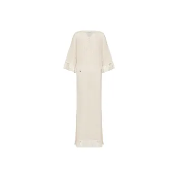 DIOR Long Sleeved Dress Women's Beige