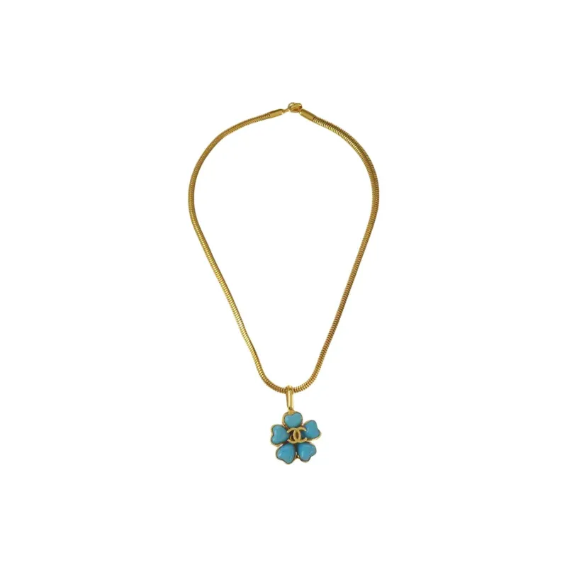 CHANEL 1997 Flower Stone Necklace-1