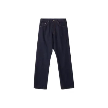 NOTHING WRITTEN Boyfriend Cotton Denim Jeans Women's Selvage/Edge Color