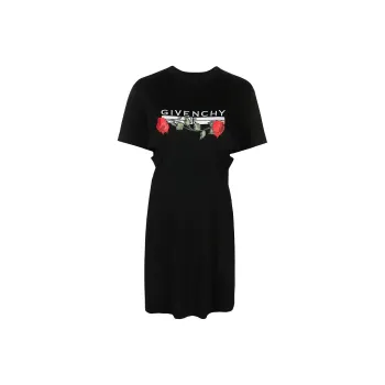 Givenchy T Shirt Dress With Side Openings 'Black'