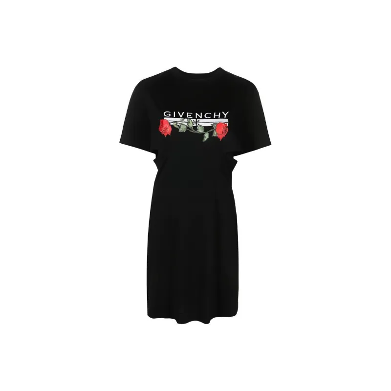 Givenchy T Shirt Dress With Side Openings 'Black'-0