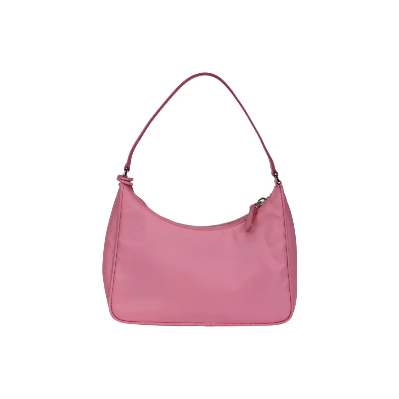 PRADA Hobo Nylon Shoulder Bag, Underarm Handbag, Shoulder Bag Mini Women's Pink-2