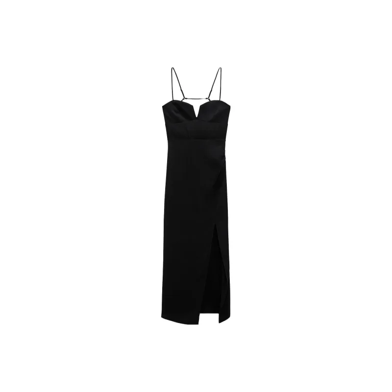 ZARA Slip Dresses Women's Black-0