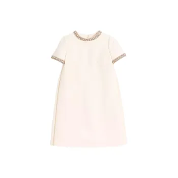 Valentino Crepe Couture Embroidered Mini Dress