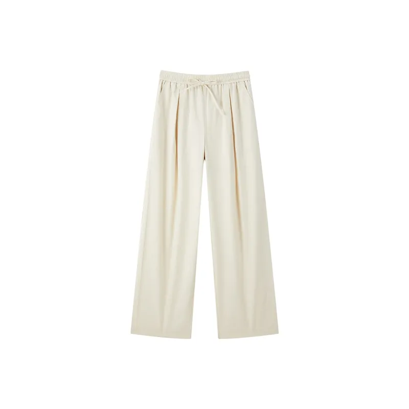 LEDIN Casual Pants Women's Coconut Milk White-0