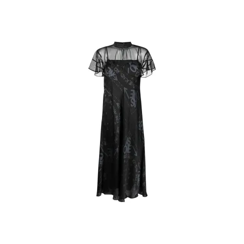 Sacai X Eric Haze Logo Print Dress
