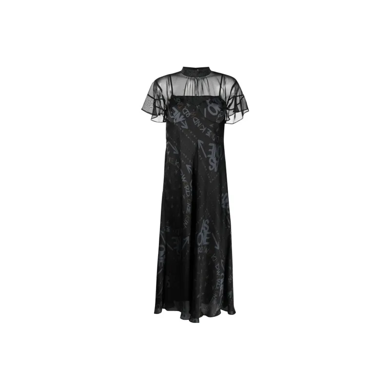 Sacai X Eric Haze Logo Print Dress-0
