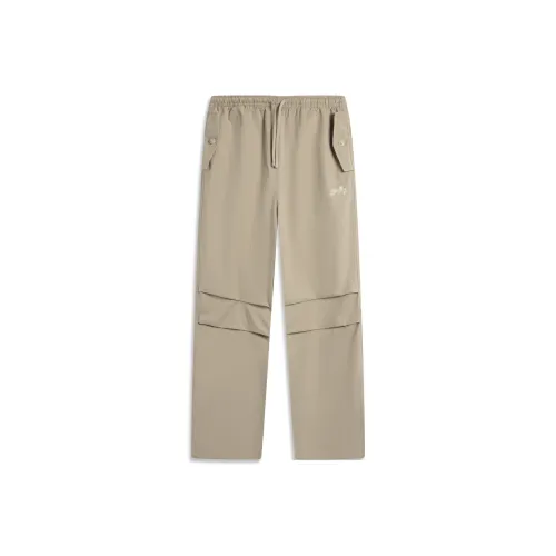 LiNing x GUGONG LIANMINGKUAN Chinese Culture Series Casual Pants Women's Coffee Foam Umber