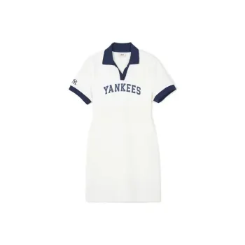 MLB Short Sleeved Dresses Women's Ivory White