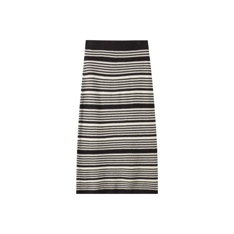 XIANGYING Knit Long Skirts Women's Black-0