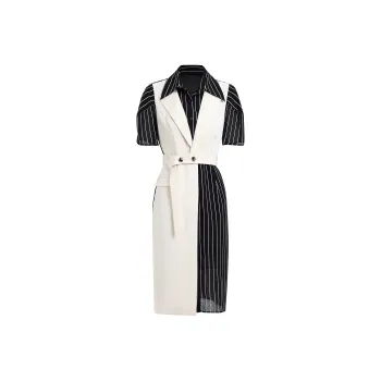 AUI Short Sleeved Dresses Women's Apricot & Black