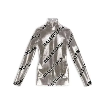 Balenciaga Long-Sleeved Dresses Women's Silver