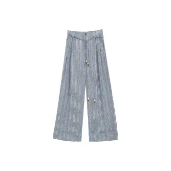 FIRELADY FUR Casual Pants Women's Blue White Stripes