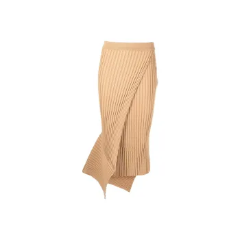 Stella McCartney Asymmetric Ribbed knit Wrap Skirt