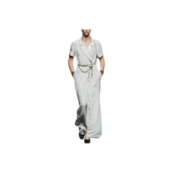 CHANEL Short-Sleeved Dresses Women's Light Green