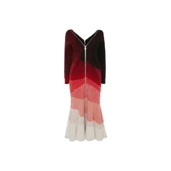 Alexander McQueen Long-Sleeved Dresses Women's Red