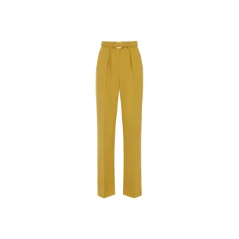 Elisabetta Franchi Belted Crepe Trousers