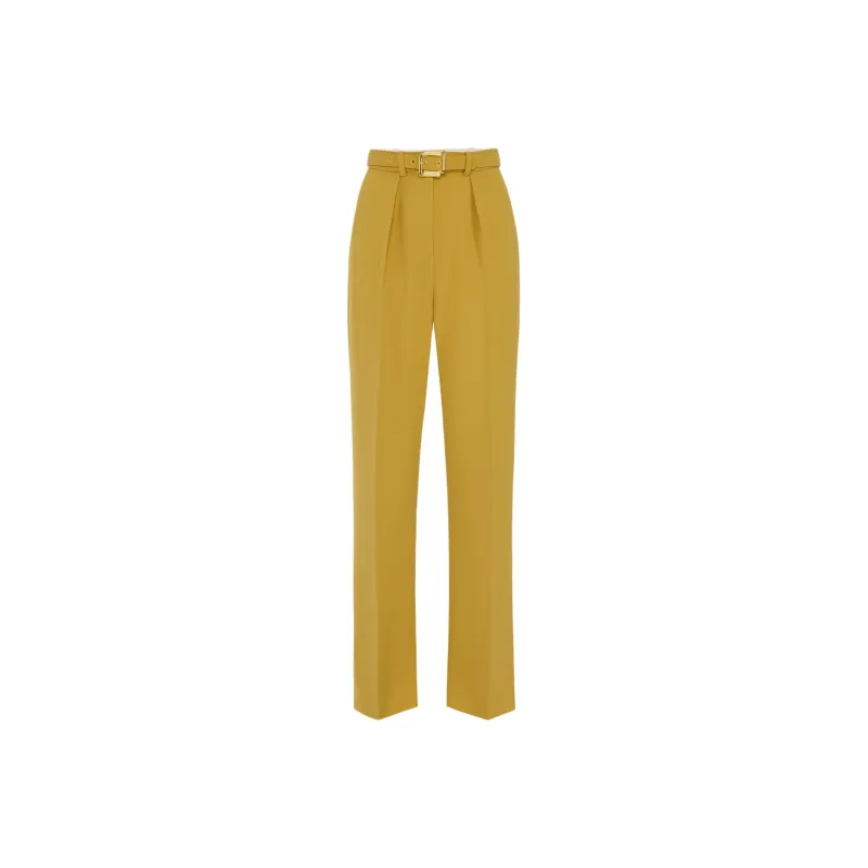 Elisabetta Franchi Belted Crepe Trousers-0