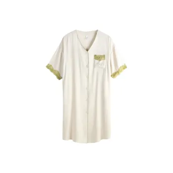 Xuan Liang Nightgown Women's Beige Apricot
