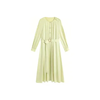 Famanxuan Long Sleeved Dress Women's Willow By The Embankment