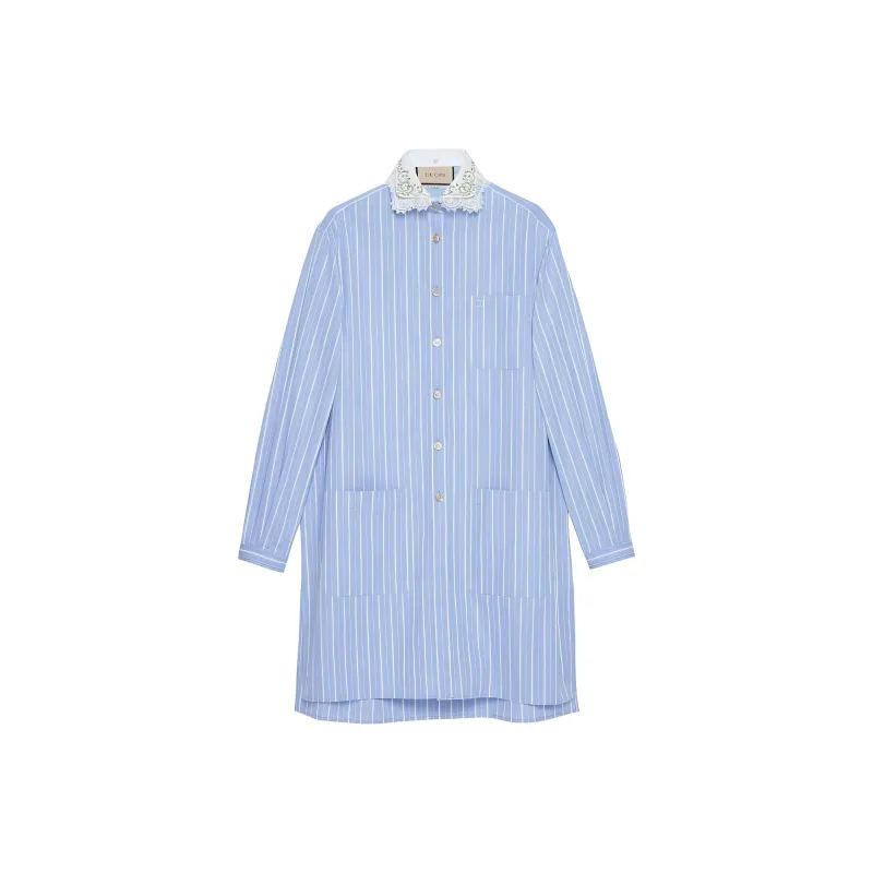 GUCCI FW22 Long-Sleeved Dresses Women's Blue-0