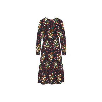 SAINT LAURENT Long-Sleeved Dresses Women's Red